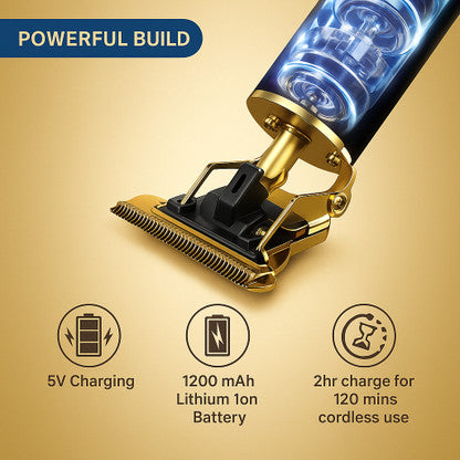 Trimmer Men Professional Cordless Hair Clipper Dragon Style, Rechargeable Trimmer For Beard, Hairs, Moustache & Face, Electric T Blade Zero Gapped Shaving Machine