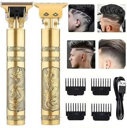 Trimmer Men Professional Cordless Hair Clipper Dragon Style, Rechargeable Trimmer For Beard, Hairs, Moustache & Face, Electric T Blade Zero Gapped Shaving Machine