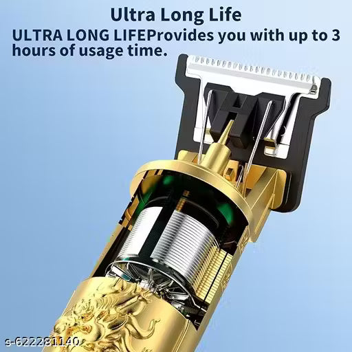 Trimmer Men Professional Cordless Hair Clipper Dragon Style, Rechargeable Trimmer For Beard, Hairs, Moustache & Face, Electric T Blade Zero Gapped Shaving Machine