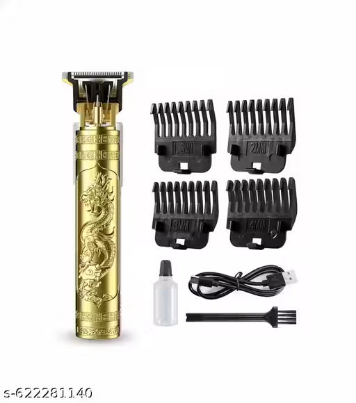Trimmer Men Professional Cordless Hair Clipper Dragon Style, Rechargeable Trimmer For Beard, Hairs, Moustache & Face, Electric T Blade Zero Gapped Shaving Machine